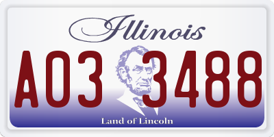 IL license plate A033488