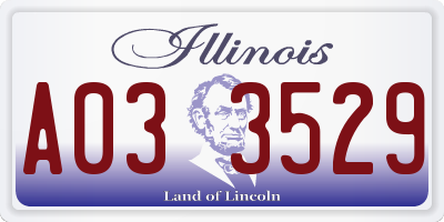 IL license plate A033529