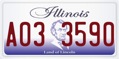 IL license plate A033590