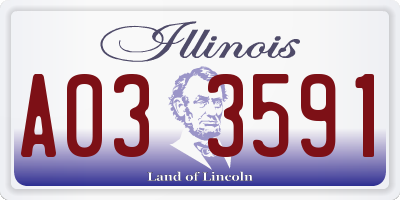 IL license plate A033591