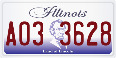 IL license plate A033628
