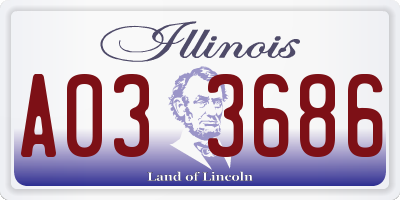 IL license plate A033686