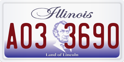 IL license plate A033690