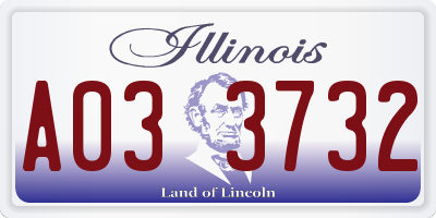 IL license plate A033732