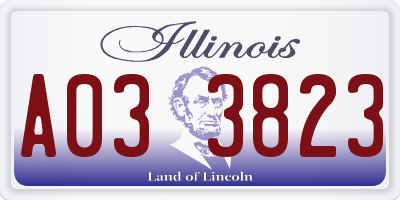 IL license plate A033823