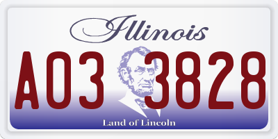 IL license plate A033828