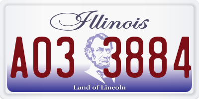 IL license plate A033884