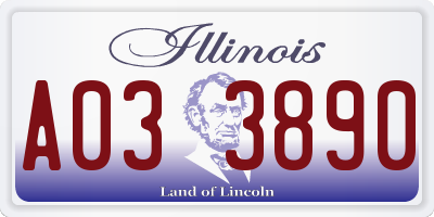 IL license plate A033890