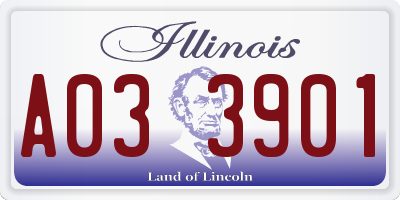 IL license plate A033901
