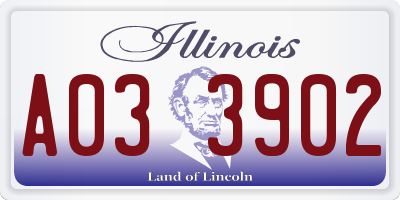 IL license plate A033902