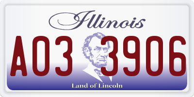 IL license plate A033906