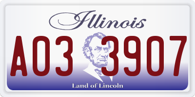 IL license plate A033907