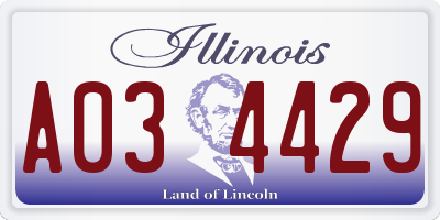 IL license plate A034429