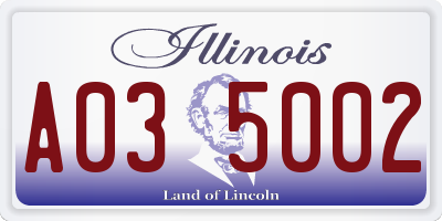 IL license plate A035002