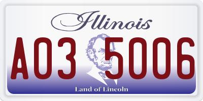 IL license plate A035006