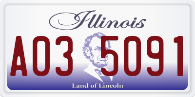 IL license plate A035091