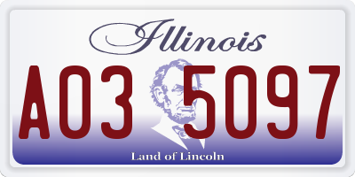 IL license plate A035097