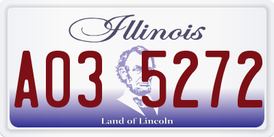 IL license plate A035272