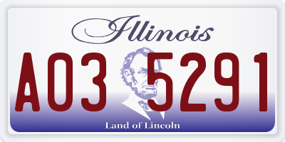 IL license plate A035291