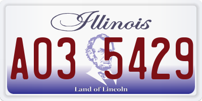 IL license plate A035429
