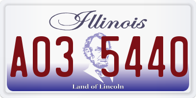 IL license plate A035440