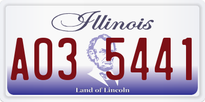 IL license plate A035441