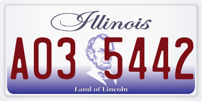 IL license plate A035442
