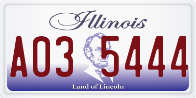 IL license plate A035444