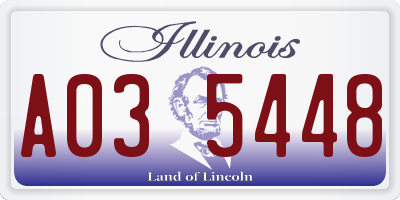 IL license plate A035448