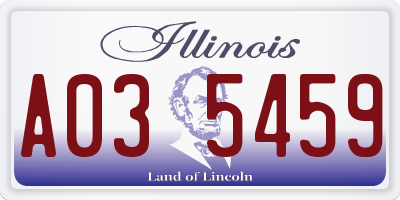 IL license plate A035459