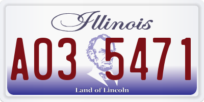 IL license plate A035471