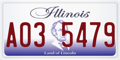IL license plate A035479