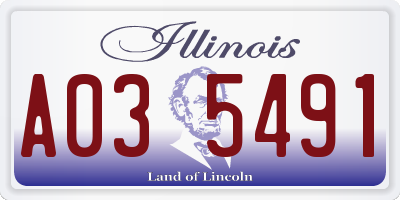 IL license plate A035491