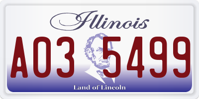 IL license plate A035499