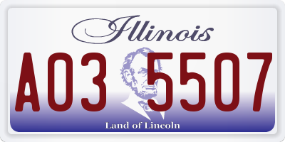 IL license plate A035507