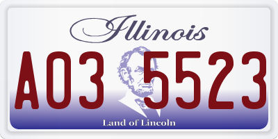 IL license plate A035523