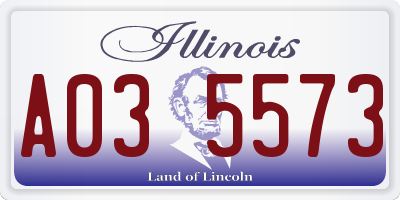 IL license plate A035573