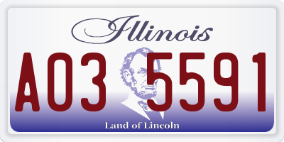 IL license plate A035591