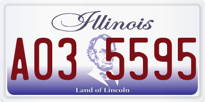 IL license plate A035595