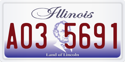 IL license plate A035691
