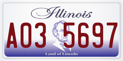 IL license plate A035697