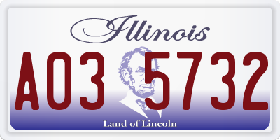 IL license plate A035732