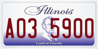 IL license plate A035900