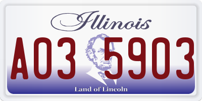 IL license plate A035903