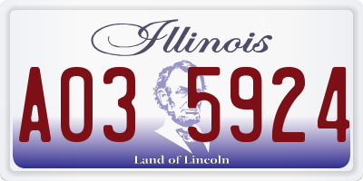 IL license plate A035924