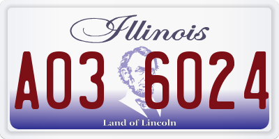 IL license plate A036024