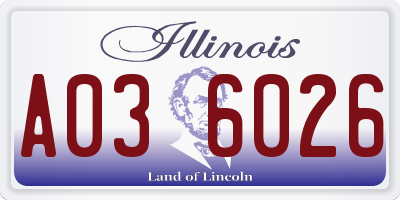 IL license plate A036026