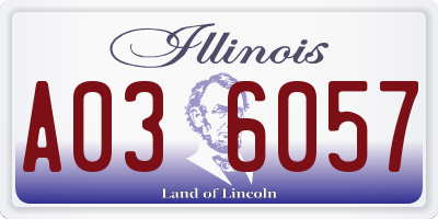 IL license plate A036057