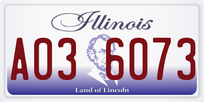 IL license plate A036073