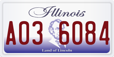 IL license plate A036084